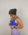 Criss Cross Sports Bra (Royal Blue)