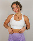 Criss Cross Sports Bra (White)
