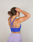Criss Cross Sports Bra (Royal Blue)