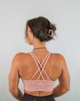 Criss Cross Sports Bra (Blush)