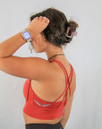 Criss Cross Sports Bra (Rose)