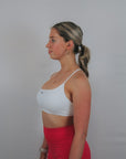 Backless Sports Bra (White)