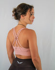 Criss Cross Sports Bra (Blush)