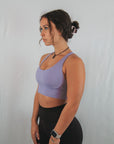 Criss Cross Sports Bra (Lavender)
