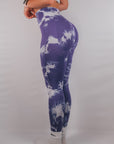 Marble Scrunch Leggings (Purple)