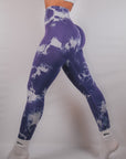 Marble Scrunch Leggings (Purple)