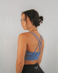 Criss Cross Sports Bra (Cornflower Blue)