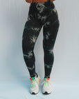 Marble Scrunch Leggings (Black)