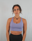 Criss Cross Sports Bra (Lavender)