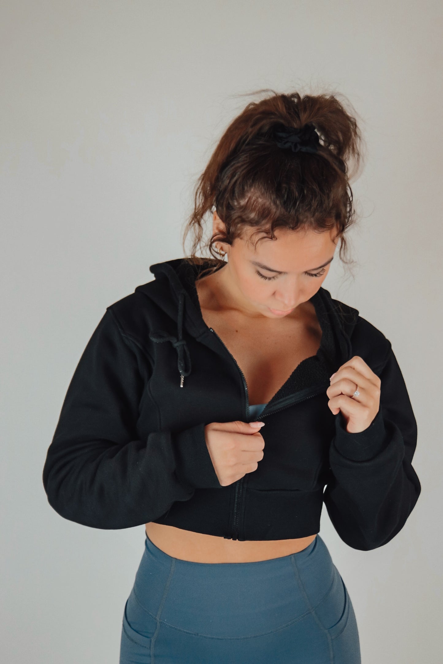 Cropped Zip Up