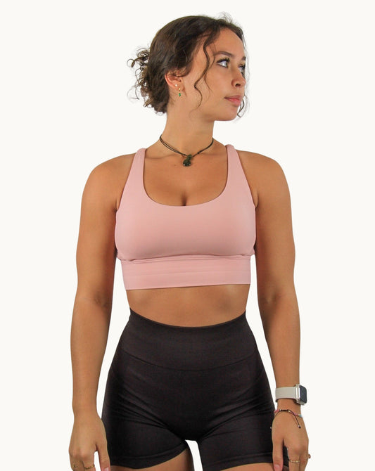 Criss Cross Sports Bra (Lavender)