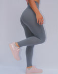 Matte Blue Scrunch Leggings